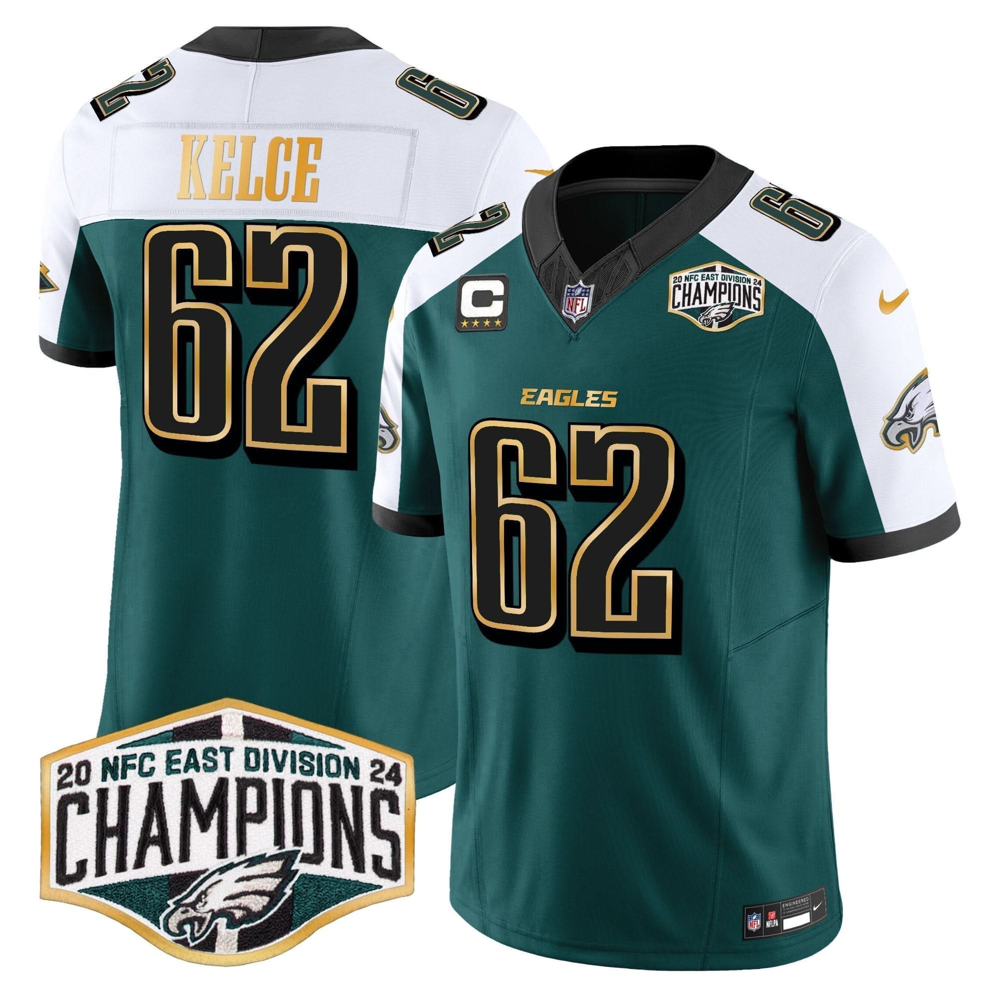 PHI 2024 NFC East Division Champions Gold Trim Vapor Limited Jersey