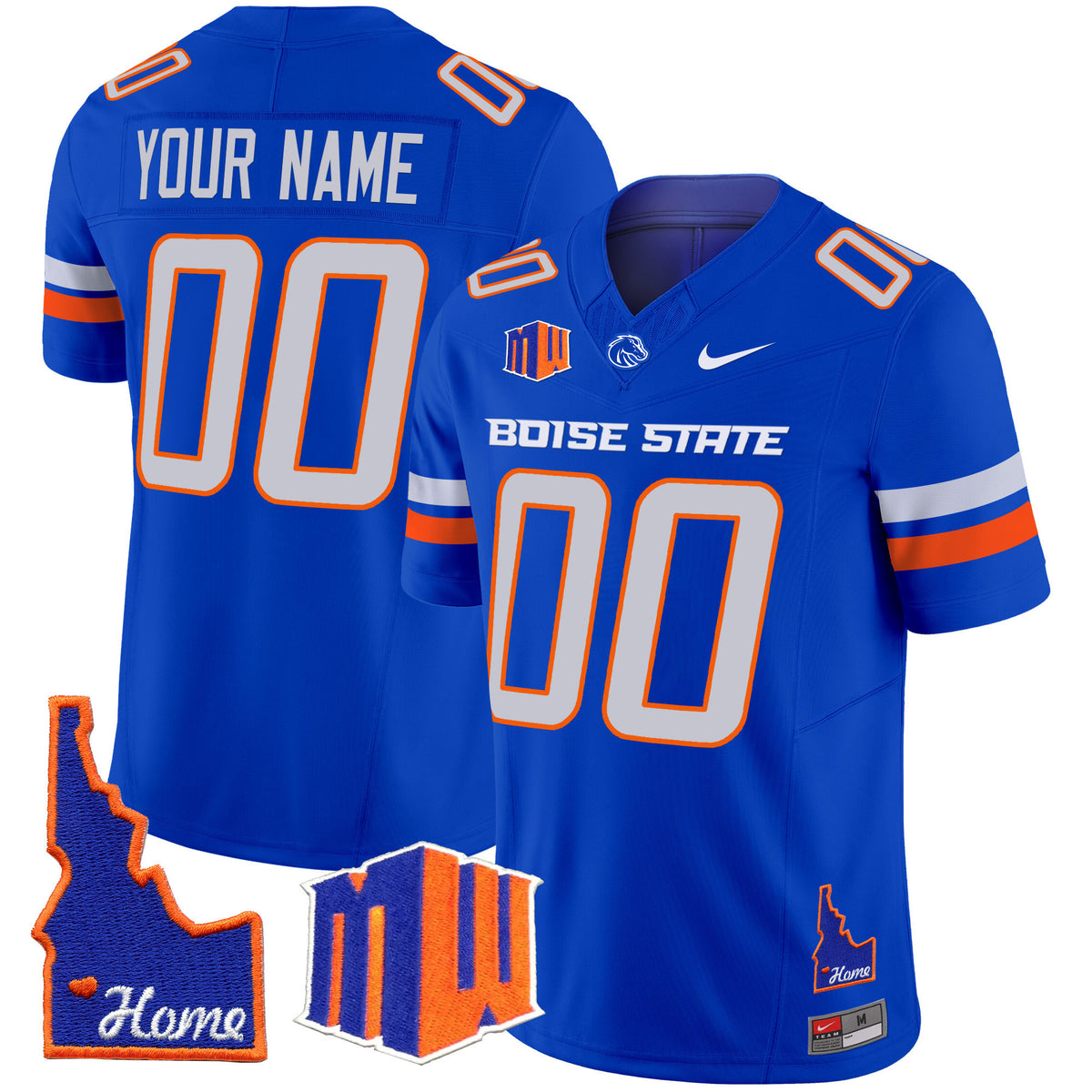 Boise State Broncos 2024 Home Patch Vapor Limited Custom Jersey - All Stitched