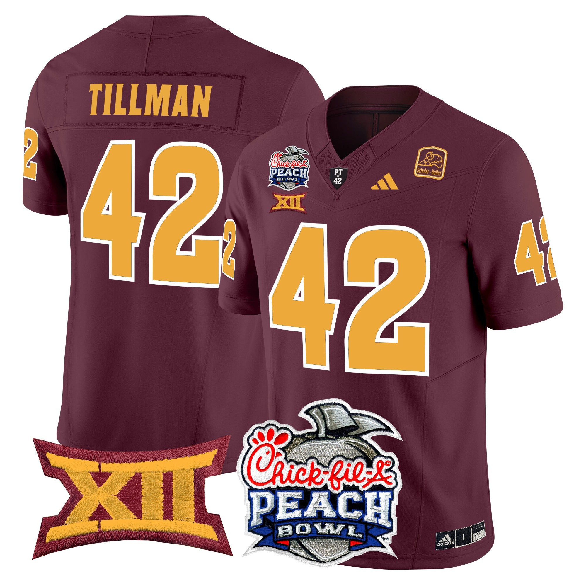 Men's Arizona State Sun Devils 2025 Peach Bowl Vapor Limited Jersey - All Stitched